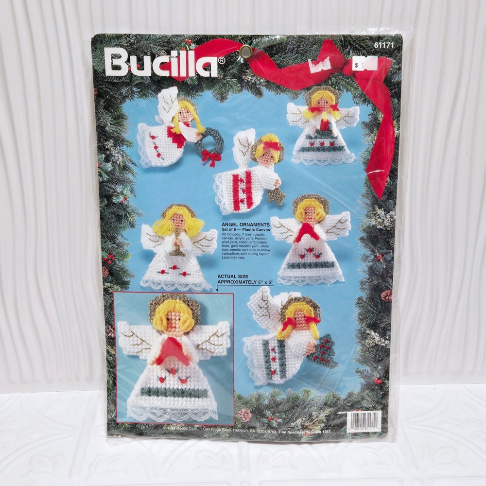 Bucilla Angel Ornaments Plastic Canvas Kit